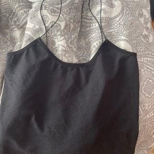 Black string tank top